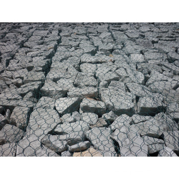 Caja de malla de alambre de Gabion recubierto de PVC